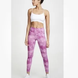Spiritual Gangster High Rise Tie Dye Leggings Sunset Dye Pink Print Size Large thumbnail 4