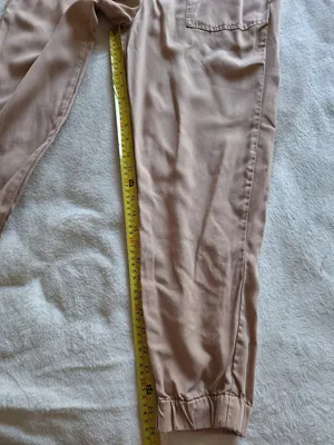 Abercrombie & Fitch 100% Lyocell Tan Paperbag Waist Jogger Pants M thumbnail 3