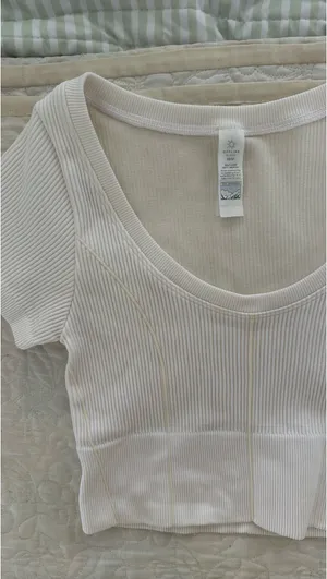 Aerie White Crop Top thumbnail 3
