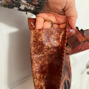 PURE Shantiniketan Leather Large Tote‎ Bag Medium Elephant Handmade Indian Purse thumbnail 5