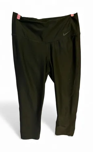 Nike Dri‎ Fit Women Capri Leggings Athletic Gym Core Workout Running Black Xs thumbnail 1