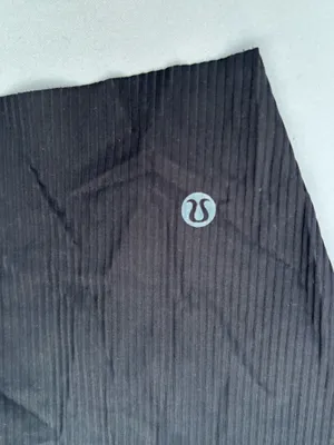 Lululemon Align Athletic Shorts Womens Black Logo Ribbed Stretch Size 10 thumbnail 2