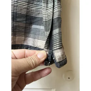 Vtg French Connection Top 12 Silk Striped Earthy Sleeveless Boho Celestial Earth thumbnail 5