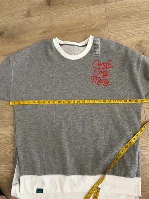 Hallmark Channel Comfy Cozy Merry Gray Sweatshirt, Size XXL, NEW thumbnail 9