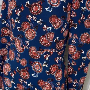 Zara Trafaluc Sheath Dress Floral Long Sleeve‎ Blue Size XS thumbnail 7