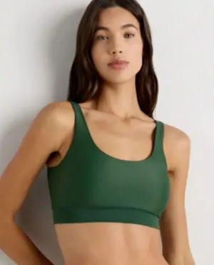 NWT Quince Palm Green Italian Tank Bikini Swim Suit Top Women's Size Small thumbnail 1