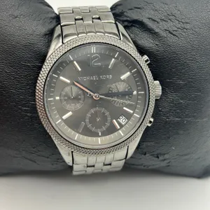 Michael Kors MK-6259 Metallic Gray Stainless Steel Chronograph Watch, Working thumbnail 2