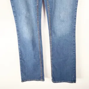 WRANGLER Blue Denim Pockets Distressed Bootcut Jeans 10 Rodeo Cowgirl Festival thumbnail 10