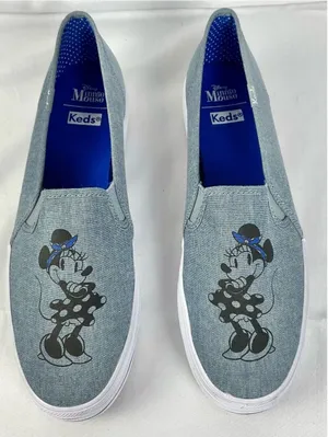Minnie Mouse Keds Sneakers Blue Chambray Triple Decker Sz 10 Disney Slip-On thumbnail 1