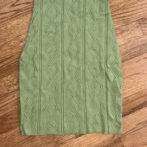 Hera Collection Green Knit Mini Dress with Diamond Pattern ☘️ thumbnail 5