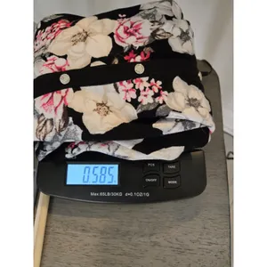 White House Black Market WHBM Floral Button Cardigan Sweater Black Pink Women L thumbnail 9