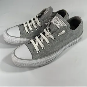 Converse Chuck Taylor Madison Ox Sneaker Silver Sparkle‎ / Mercury Grey Womens 8 thumbnail 3