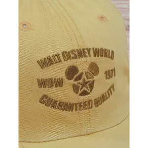 Disney Adults Unisex Hat Cap Yellow Adjustable Vintage Mickey Mouse 71 One Size thumbnail 3