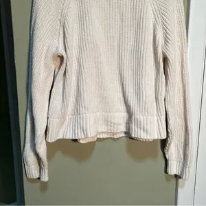 Old‎ Navy Women's Size Medium Shaker-Stitch Sweater Crewneck Creme De La Creme thumbnail 8