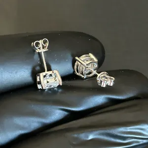 8mm D Color VVS1 Moissanite Stud Earrings Screw Real 925 Sterling Silver 4 Prong thumbnail 7