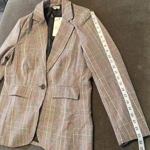 Women’s Oversized Casual Notched Lapel Jacket One Button Plaid Size M NWT thumbnail 7