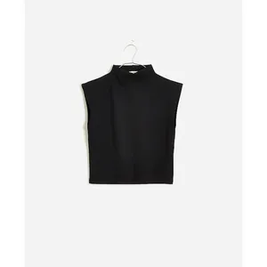 Madewell Funnelneck Cropped Muscle Tee True black M NWT thumbnail 4