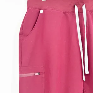 FIGS Technical Collection Womens Zamora Jogger‎ Nursing Scrub Pants Burgundy XL thumbnail 2