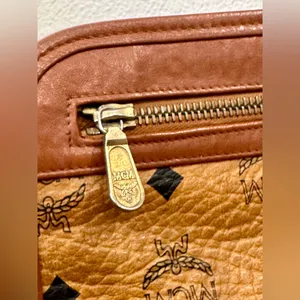 Vintage MCM Brown Visetos Leather Clutch thumbnail 7