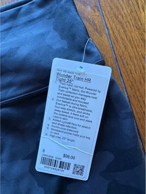Lululemon Wunder Train High Rise 25” Heritage Camo Black Size 6 NWT thumbnail 4