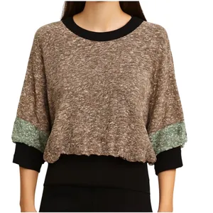 By Malene Birger Ansulta Sweater Womens S Brown Colorblock Italy Quiet Luxury thumbnail 1