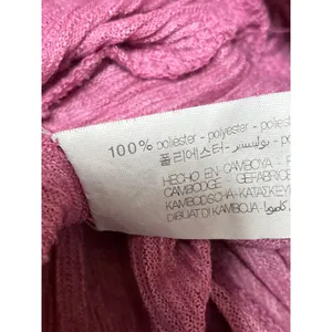 Zara Women's Pink High Waisted Plisse Pull On Wide Leg Trousers Pants Size M thumbnail 4