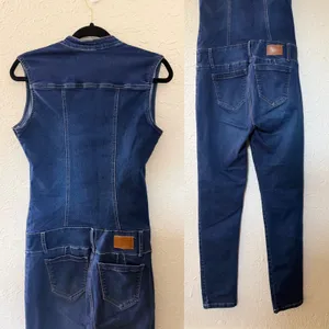 LOWLA Colombian Shapewear Denim Jumpsuit Butt Lift Tummy Control Size 9‎ thumbnail 3