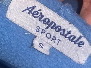 Aeropostale Hoodie Cropped Vintage Blue Rhinestone thumbnail 3
