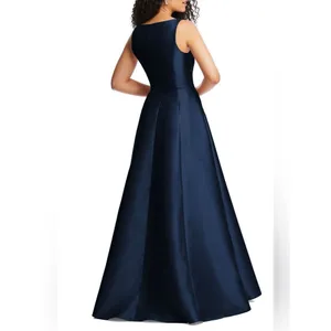 NWT Alfred Sung Blue Corset Satin Gown Dress Size 10 thumbnail 3