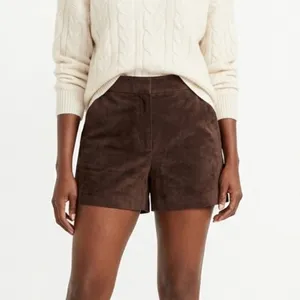 Zara Faux Suede High-Waisted Mini Shorts - Chocolate Brown - Size XXL thumbnail 7