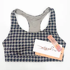 GOTTEX Sports Bra Size Extra Small Houndstooth NWT Black Athletic Gym Fitness thumbnail 1