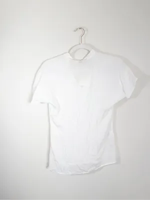 NWT Bally Switzerland White Silk Blend Short Sleeve Blouse Lace US Size 2 thumbnail 3