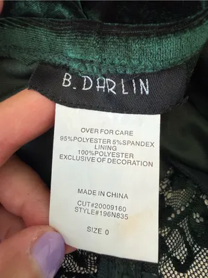 B. Darlin green velvet and lace dress size 0 thumbnail 6