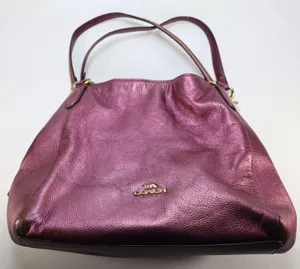 Coach Hallie Pebble Leather Shoulder Bag Metallic Berry F80271‎ Hobo Redefined thumbnail 1