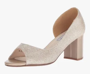 NEW Benjamin Walk Touch Ups Joy Pump Heel Wedding Shoes 7M Champagne $88 thumbnail 1