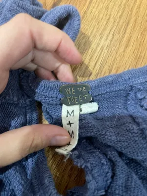 Free People Sweater Knit blue open back size medium thumbnail 3