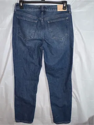 Seven7 Premium Brand Jeans Womens Sz 8 Straight Leg‎ Medium Wash Blue Denim thumbnail 2