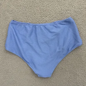 NWT Aerie Swim High Waisted Full Coverage Bikini Bottom‎ Blue Women Large thumbnail 2