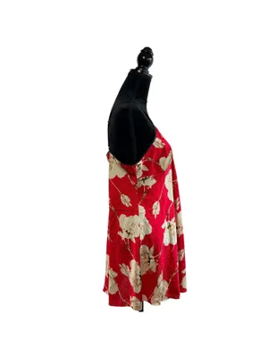 Vintage Red Y2K Victoria Secret satin flower slip / spaghetti strap dress women thumbnail 3