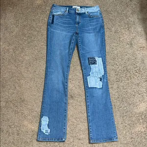 Sundance Magnolia Low Country Bandana Patchwork Embroidered‎ Jeans Blue 28 thumbnail 2