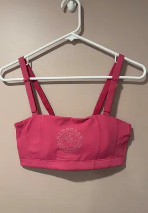 Gymshark Bandeau Sports Bra Pink thumbnail 2