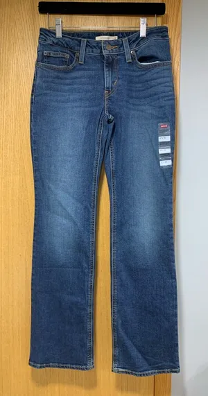 Levi's Superlow Boot Jeans in Classic Blue Denim - Size 27 thumbnail 1