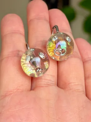 Handmade round beads y2k cute dangle earrings⭐️ thumbnail 7