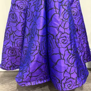 Marisa Baratelli Black Purple Floral Ruched Surplice‎ Mermaid Evening Gown 10 thumbnail 8