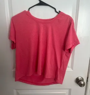 Cropped Pink Adidas Tee thumbnail 1