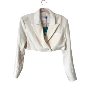 SAINT ART Bryn Cropped Tuxedo‎ Blazer White NWT Small thumbnail 2