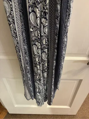 Women’s J for Justify Brand Paisley Print Maxi Dress with Crochet Waist Size L thumbnail 4