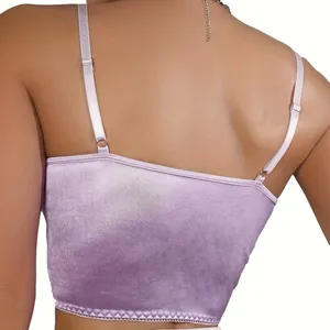 ✨ Y2K Purple Satin Corset Crop Top w/ Butterfly Appliqué thumbnail 2