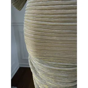 Miss Circle Sorrel Gold Ruched Chiffon Long Maxi Dress Formal Gown $250 M thumbnail 7