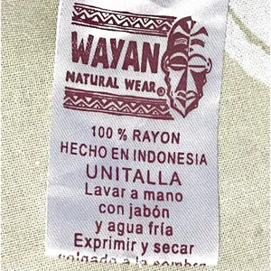 Wayan Natural Wear Sarong Cover Up Lime Green Blue Mandala Fringe Scarf Festival thumbnail 14